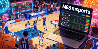 Ilustrasi taruhan bola basket NBA di platform M88 msports