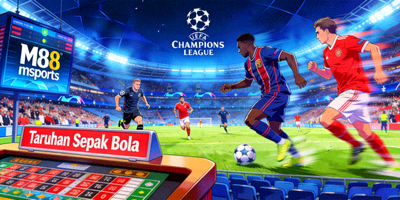 Ilustrasi taruhan sepak bola di M88 msports menampilkan pertandingan liga champions