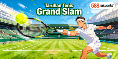 Ilustrasi taruhan tenis grand slam seperti Wimbledon di M88 msports